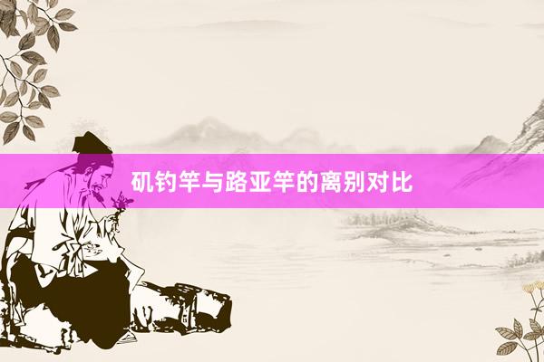 矶钓竿与路亚竿的离别对比
